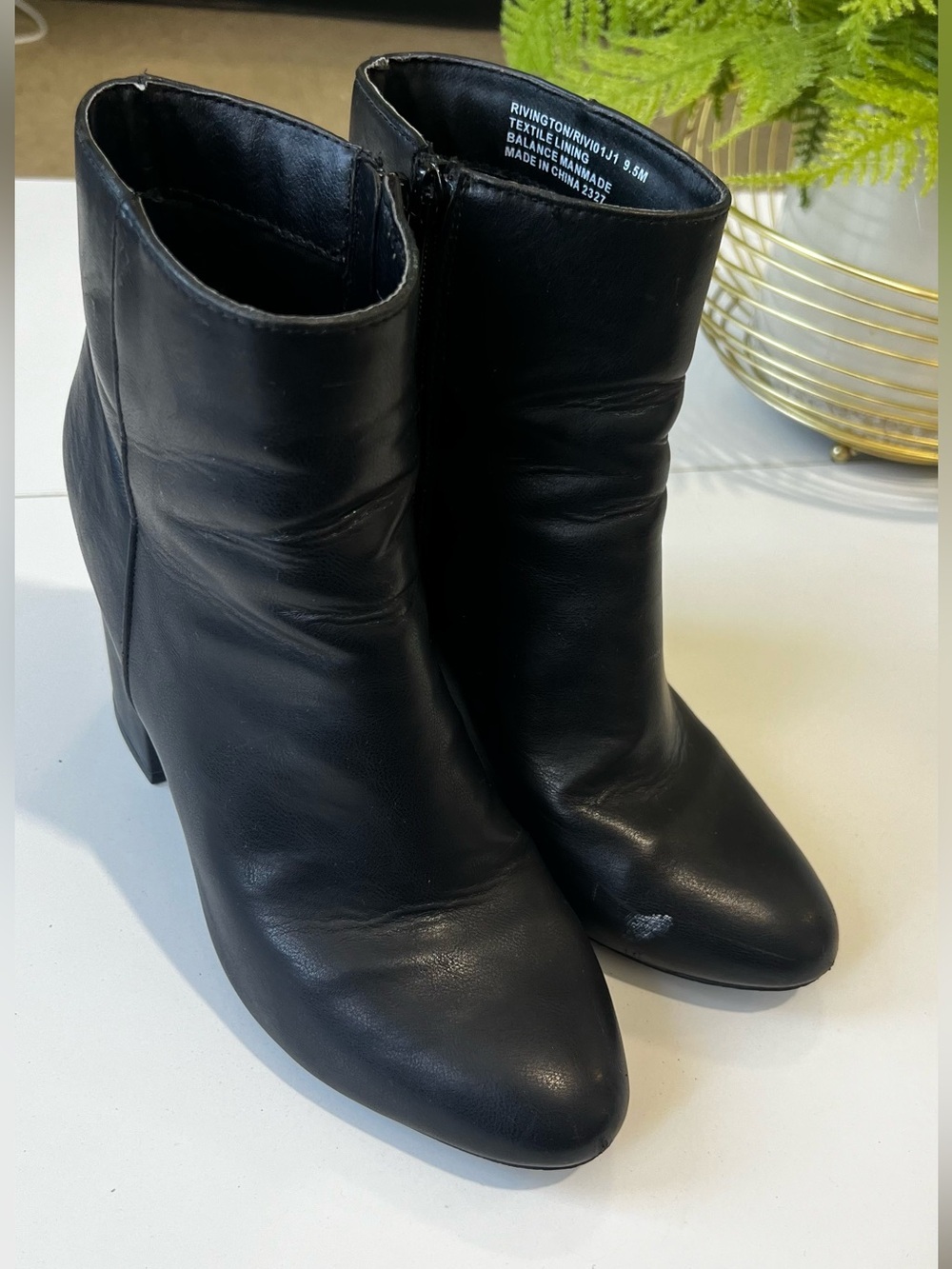 Madden Girl Rivington Black Heeled Ankle Boots - Size 9.5